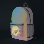 24e opaal bruiloft Jubileum print gesneden naaizak Bedrukte Rugzak<br><div class="desc">Voor een vleugje van de romanticus in een klassiek,  paarse grijs,  roos herhalen en ,  opaal embleem,  waarom niet verrukken haar met een rugzak die uw jubileum markeert dat ze zal aanbidden!</div>