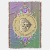 24e Opal Bruiloft Jubileum Deken (Voorkant Verticaal)