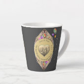 24e Opal Bruiloft Jubileum Latte Mok (Rechterhoek)