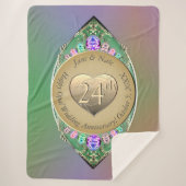 24e Opal Bruiloft Jubileum Sherpa Deken (Voorkant)