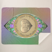 24e Opal Bruiloft Jubileum Sherpa Deken (Voorkant (horizontaal))