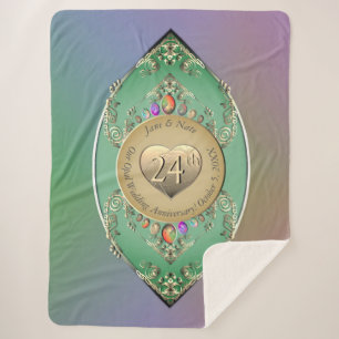 24e Opal Bruiloft Jubileum Sherpa Deken