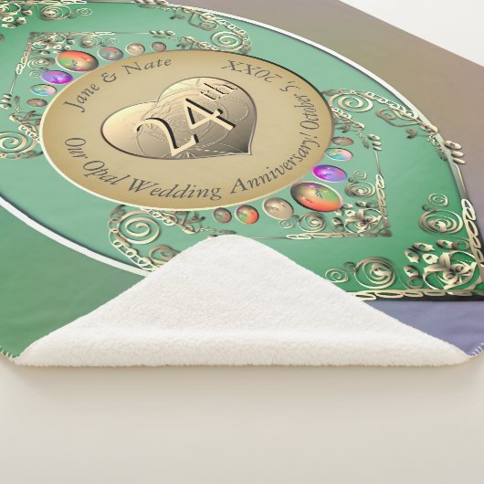 24e Opal Bruiloft Jubileum Sherpa Deken (3/4)