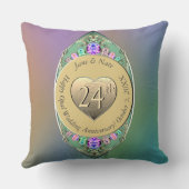24e Opal Bruiloft Jubileum Sierkussen (Achterkant)