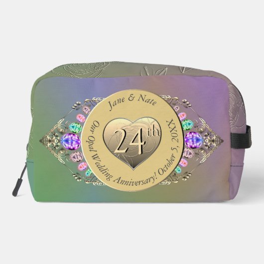 24e Opal Bruiloft Jubileum Toilettasje (Achterkant)