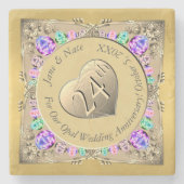 24e Opal Jubileum Stenen Onderzetter (Voorkant)