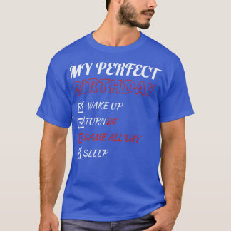 24e perfecte verjaardag gaming 24 jaar oude jongen t-shirt