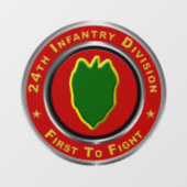 24e sector infanterie, gekanaliseerd raamsticker (Vel)