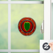 24e sector infanterie, gekanaliseerd raamsticker (Huis)