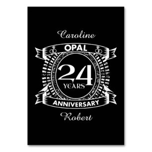 24E trouwdag opal Kaart