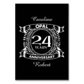 24E trouwdag opal Kaart (Voorkant)