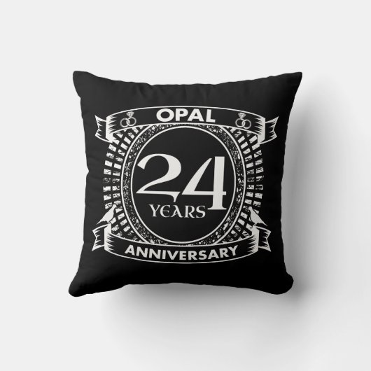 24E trouwdag opal Kussen (Achterkant)