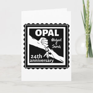 24e trouwdag traditionele opal kaart
