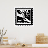 24e trouwdag traditionele opal poster (Keuken)