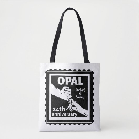 24e trouwdag traditionele opal tote bag (Voorkant)