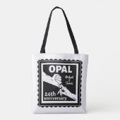 24e trouwdag traditionele opal tote bag (Achterkant)