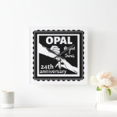 24e trouwdag traditionele opal vierkante klok (Huis)
