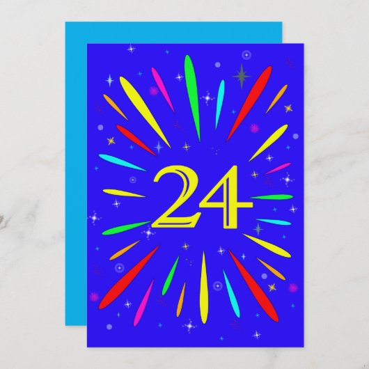 24e Uitnodiging op jaardag (Voorkant / Achterkant)