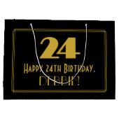 24e verjaardag — Art Deco geïnspireerd look "24" & Groot Cadeauzakje (Achterkant)
