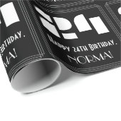 24e verjaardag: Art Deco Geïnspireerde look "24" e Cadeaupapier (Rol Hoek)