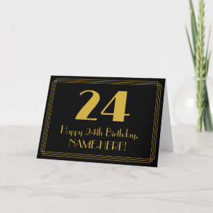 24e verjaardag: Art Deco Geïnspireerde look "24" + Kaart