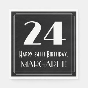 24e verjaardag ~ Art Deco geïnspireerde look "24", Servet