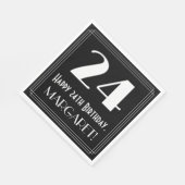 24e verjaardag ~ Art Deco geïnspireerde look "24", Servet (Hoek)