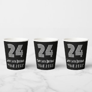 24e verjaardag — Art Deco Geïnspireerde look "2 Papieren Bekers