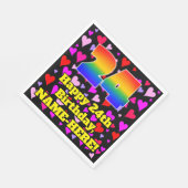 24e verjaardag: Beeldende hartenpatronen, regenboo Servet (Hoek)