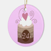 24e verjaardag cadeauideeën voor haar keramisch ornament (Links)