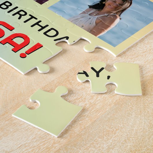 24e verjaardag: Fun Rainbow #, aangepaste naam & f Legpuzzel (Zijkant)