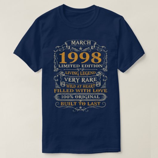 24e verjaardag Gift 24 jaar oude Retro Marc T-shirt (Design voorkant)