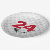 24e verjaardag golfbal design papier Bord (Gekanteld)