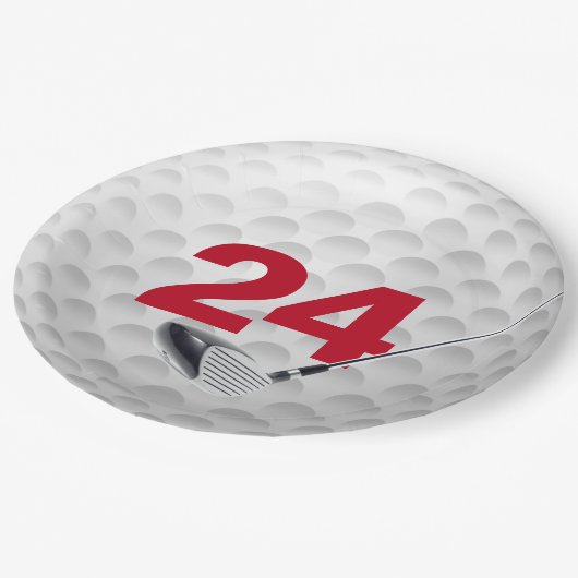 24e verjaardag golfbal design papier Bord (Gekanteld)