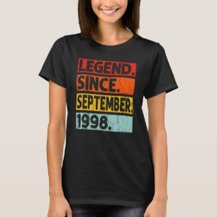 24e verjaardag Legende sinds september 1998 24 jaa T-shirt