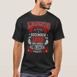 24e verjaardag Legends geboren in december 1998 24 T-shirt