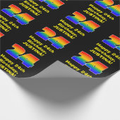 24e verjaardag: Leuke, kleurrijke regenboog geïnsp Cadeaupapier (Hoek)