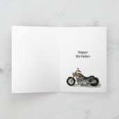 24e verjaardag met een motorfiets kaart (Binnen)