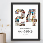24e verjaardag nummer 24 aangepaste fotocollage poster<br><div class="desc">Vier je 24e verjaardag met dit gepersonaliseerde nummer 24 fotocollage poster. Dit aanpasbare geschenk is ook perfect voor trouwdag. Het is een geweldige manier om waardevolle herinneringen van je bruiloft en getrouwd leven weer te geven. Het poster bevat een collage van foto's die die speciale momenten vastleggen, en het kan...</div>