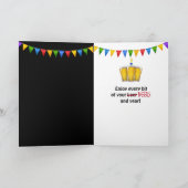 24e verjaardag Sparkler in bierglas Kaart (Binnen)