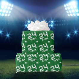 24e Verjaardag Tucker Aangepaste Naam Typografie G Cadeaupapier