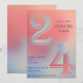 24e verjaardag uitnodiging (Voorkant / Achterkant)