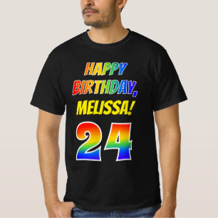 24e verjaardag — Vet, Plezier, Regenboog 24, Aange T-shirt