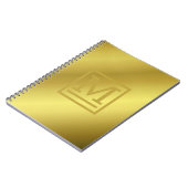 24K Gold Block Monogrammed Notitieboek (Linkerzijde)