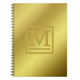 24K Gold Block Monogrammed Notitieboek