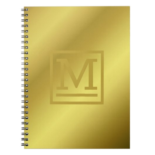 24K Gold Block Monogrammed Notitieboek (Voorkant)