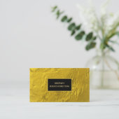 *~* 24k Gold Foil en Gold Glitter Black Lijst Visitekaartje (Staand voorkant)