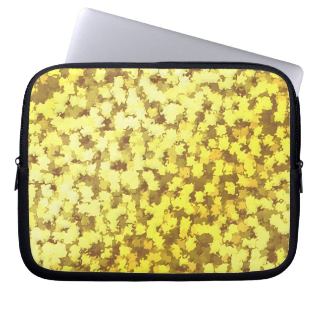 24k Gold Leaf Camo Laptop Sleeve (Voorkant)
