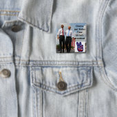 24obama_xlarge1, 2423, Obama alleen maar 'Biden Ti Vierkante Button 5,1 Cm (In situ)