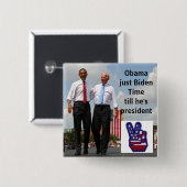 24obama_xlarge1, 2423, Obama alleen maar 'Biden Ti Vierkante Button 5,1 Cm (Voorkant /achterkant)